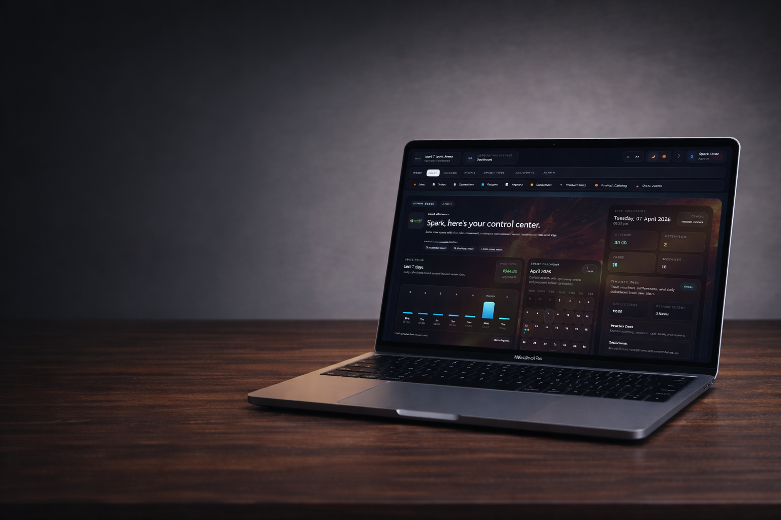 Sarva sports complex management platform dashboard showing bookings, memberships, operations, and reporting